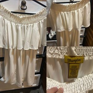 Wrangler Off-Shoulder White Dress